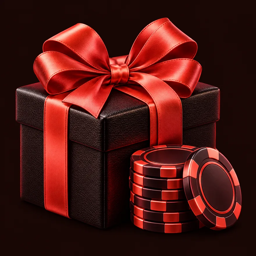 Gift box and chips — Casino-Mate