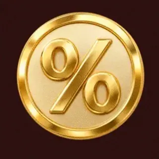 Gold percent coin — Casino-Mate