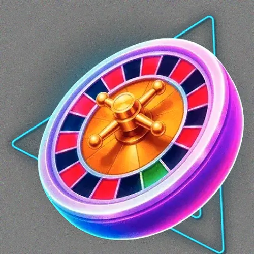 Neon roulette wheel