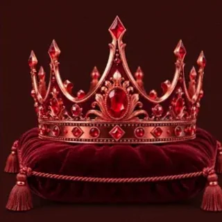 Gold crown on cushion — Casino-Mate