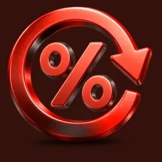Gold percent symbol — Casino-Mate