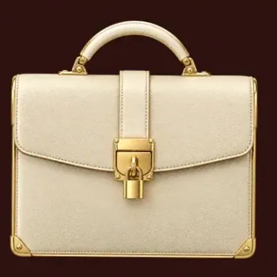 Locked leather briefcase — Casino-Mate